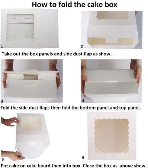 10? x 10? x 5? Cake Boxes With Window & 10? Round Cake Boards(10 Pack Of Each), Paperboard Cake Baker Box For Bakery, Cakes, Pastries By ZMYBCPACK