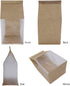 euduv Bakery Bags with Window Cookie Bags for Packaging 50Pcs 5.1x4.3x11 Inches Brown Kraft Paper Tin Tie Tab Lock Candy Bags Treat Bags, Popcorn, Coffee Bags Resealable