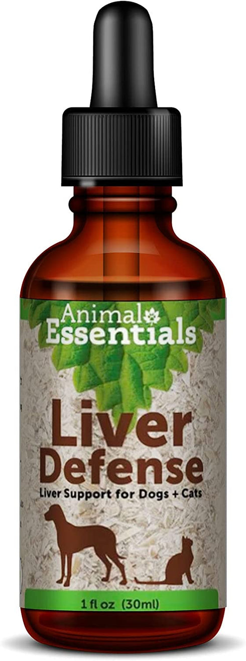 Animal Essentials Liver Defense Liver Support for Dogs & Cats, 1 fl oz - Made in USA, Dandelion & Milk Thistle