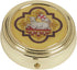 Gold Tone Agnus Dei Lamb of God PYX with Epoxy Lid, 2 1/4 Inch