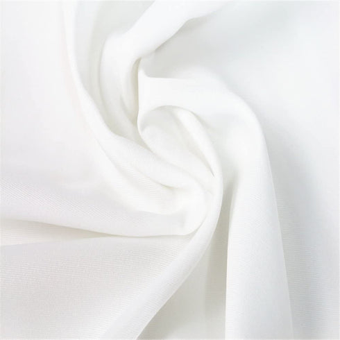EurCross Extra Wide Shower Curtain Liner 84 x 72inch, Weighted Bottom Solid White Fabric Bathroom Shower Curtain with 14 Metal Grommets