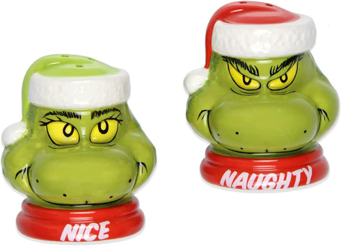 Dr. Seuss The Grinch Naughty or Nice Salt And Pepper Shaker Set