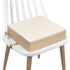 Toddler Booster Seat Dining, Washable 2 Straps Safety Buckle Kids Booster Seat for Dining Table, Portable Travel Increasing Cushion (Beige-PU)
