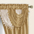 Regal Home Collections Amore 54 84-Inch Luxurious 5PC Attached Valance, Gold Window Curtain Set