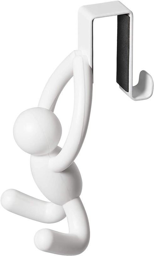 Umbra Buddy Space-Saving Over The Cabinet Storage Hooks, Kitchen and Bathroom Organizer, Set of 2, White, 2 Count