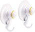 Qmagic Patented Technological Strong Vacuum Suction Cup Hooks - Suitable for Rough Surfaces - Heavy Duty Hooks Organizer for Towel, Robe, Loofah - Removable - Reusable - Cup Diameter 72mm (White, 2)