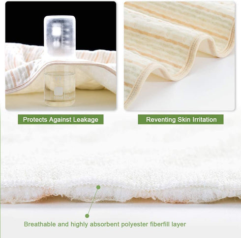 Waterproof Baby Bed Pad Maveek 47.2'' x 27.6'' Baby Organic Mattress Pad Bamboo Blanket Toddler Bed Sheet Protector Reusable High Absorbent Mattress Protector Baby Diaper Changing Pad