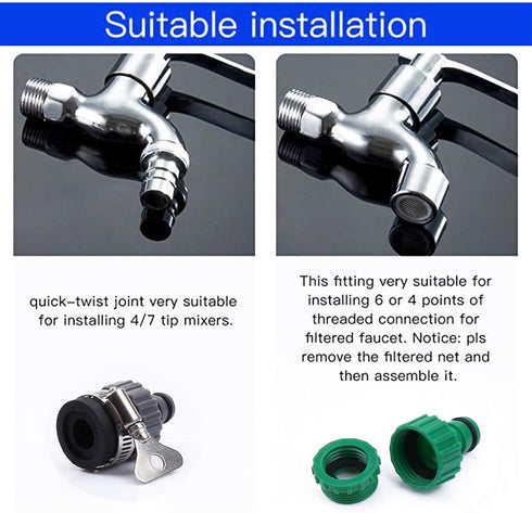 Flantor Garden Irrigation System, 1/4" Blank Distribution Tubing Watering Drip Kit/DIY Saving Water Automatic Irrigation Equipment Set for Garden Greenhouse, Flower Bed,Patio,Lawn