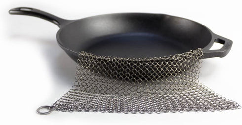 The Ringer - The Original Stainless Steel Cast Iron Cleaner, Patented XL 8x6 Inch Design