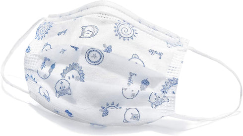 50 Pack Disposable Kids Face Mask. Breathable 3-Ply Anti-Dust / Saliva / Smog For Children Boys and Girls¦ (Blue)