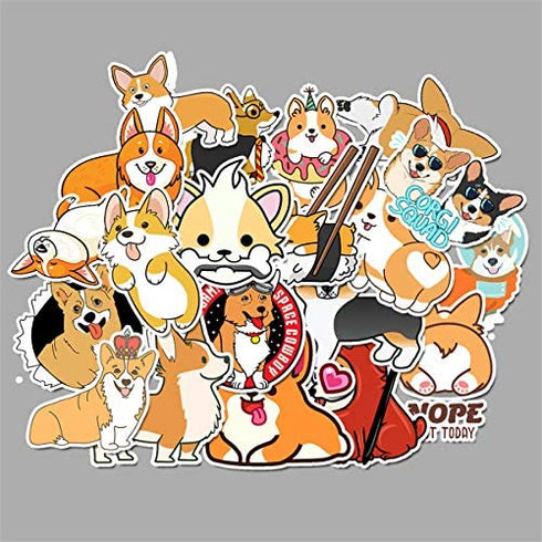 Cute Animal Welsh Corgi Pembroke Stickers (50 PCS) Funny Stickers for Teens, Girls, Adults,Kids - Stickers for Waterbottles,Laptop,Phone,Hydro Flask - Waterproof Vinyl Sticker (Welsh Corgi Pembroke)