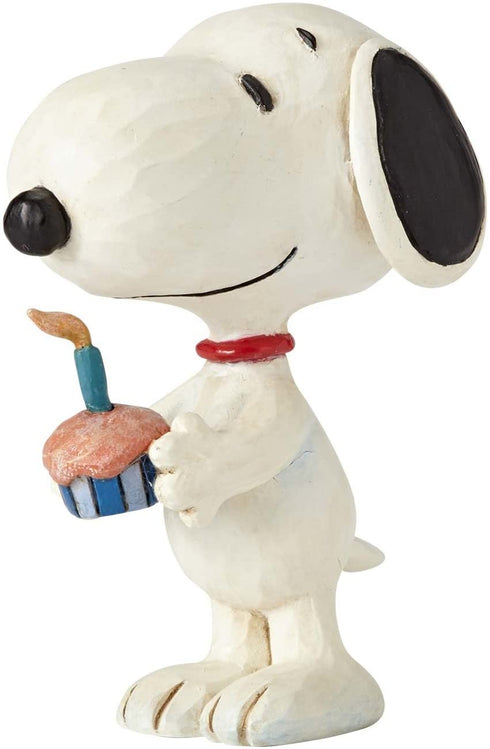 Enesco Peanuts by Jim Shore Snoopy Birthday Mini Figurine, 3 Inches, Multicolor