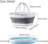 Haundry Portable Collapsible Bucket, 3.2 Gallon Foldable Mop Bucket for Cleaning, Upgraded Version Space Saving for Cleaning Mop, Camping, Tail gating, Car Bucket, Outdoor, Garden