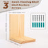Small Floating Shelf for Wall, 4 Inch Natural Wood Wall Shelves Display Ledges for Small Plant Wall Shelf Compact Style Decor Mini Hanging Display Shelves for Livingroom Bedroom, Pine Wood, Set of 3