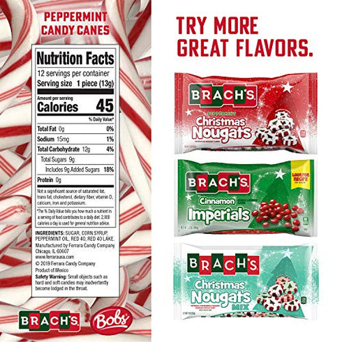 Brach's Red and White Peppermint Candy Canes, 12 ct