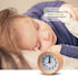 ECVISION Handmade Classic Small Round Silent table Snooze beech Wood Alarm Clock with nightlight