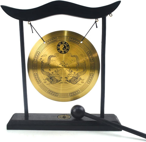 Zen Art Brass Feng Shui Desktop Gong H1303
