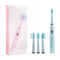 Rechargeable Electric Sonic Toothbrush for Adults 5 Modes Electric Toothbrush with 2 Mins Timer and 4 Brushheads, for Daily Tooth Whitening and Oral Care(Blue)