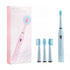Rechargeable Electric Sonic Toothbrush for Adults 5 Modes Electric Toothbrush with 2 Mins Timer and 4 Brushheads, for Daily Tooth Whitening and Oral Care(Blue)