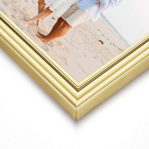 LaVie Home 8x10 Picture Frames(3 Pack, Gold)Wall or Tabletop Display, Graceful Beveled Detail Design Photo frames with High Definition Glass, Perfect for Home Decor, Set of 3 Basic Collection