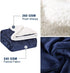 EMME Sherpa Fleece Blanket Reversible Warm Cozy Microfiber Soft Plush Throw Blanket, Fuzzy Blanket Ultra Luxurious Plush Blanket for Bed Couch Sofa Outdoor Travel (Navy, 50"x60")