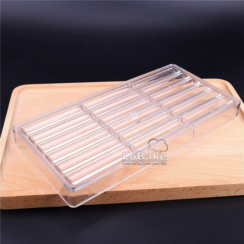 18 cavities long sticks shape polycarbonate PC chocolate mold candy fondant ice cube mould baking moldes DIY bakeware supplies