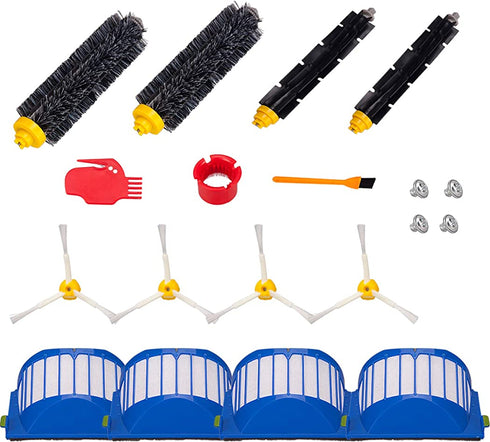 Hongfa Replacement for Roomba 614 Parts, Replenishment Kit Parts for Roomba 690 680 650 660 651 614 652 and 500 Series 595 585 564,Included Side Brush,Bristle Brush and Flexible Brush