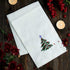 Candy Cottons Christmas Napkins Cloth Napkins,100% Cotton White Napkins - Soft & Comfortable, Reusable Napkins, Perfect Table Napkins, Cocktail Napkins, Christmas Tree Embroidered, 6 Pack (18”X18”)