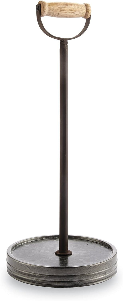 Mud Pie Farmhouse Rustic Paper Towel Holder, Brown