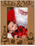 KATE POSH Santa & Me Engraved Natural Wood Picture Frame. My First Christmas, My 1st Christmas, New Baby Grandma Gift, Grandpa Gift, My Visit with Santa. (4x6-Vertical)