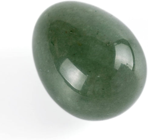 Green Aventurine 4030mm Eggs with Wood Stand Stone Carved Natural Gemstone Bell Chakra Healing Crystal Reiki Crafts Free Pouch (Green Aventurine)