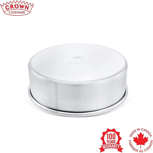 Crown 6 inch Cake Pans Set of 2, 2 inch Deep, Heavy Duty, Fully Straight Sides, Made in Canada