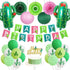 Cactus Party Decorations, Llama Birthday Party Supplies, Happy Birthday Party Banners Paper Lanterns Balloons for Tropical Mexican Fiesta Party Decorations
