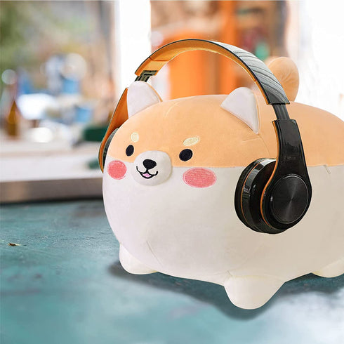 DITUCU Shiba Inu Stuffed Animal Toy -Cute Corgi & Akita Dog Plush Pillow, Plush Toy Best Gifts for Girl and Boy, Can Be Used for Bed and Sofa Chair(Shiba Inu, Brown Round Body, 11.8in)