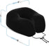 Everlasting Comfort Memory Foam Travel Pillow - Airplane Neck Rest & Plane Accessories (Black)