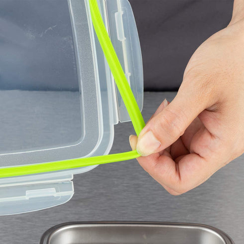 304 Stainless Steel Square Food Storage Lunch Box Containers Eco-Friendly & Reusable Snack Food Leak Proof Nesting Containers for Kids & Adults | Set of 3 Metal Lunch Sandwich Container, Snack Boxes