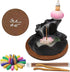 prosfalt Ceramics Waterfall Backflow Incense Holder Burner,Incense Seat with 50 Backflow Incense Cones+35 Incense Sticks Aromatherapy Home Decor Can Anxiety Relief Pressure -Black
