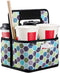Drink Carrier Reusable Coffee Cup Carrier Bag Water Beer Bottle Holder Bag in Car Padded Beverage Holder Bag with Adjustable Dividers Fits 16-24OZ Coffee Cups Take Out (Green Geometric)
