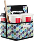 Drink Carrier Reusable Coffee Cup Carrier Bag Water Beer Bottle Holder Bag in Car Padded Beverage Holder Bag with Adjustable Dividers Fits 16-24OZ Coffee Cups Take Out (Green Geometric)
