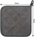 100% Cotton Kitchen Everyday Basic Terry Pot Holder Heat Resistant Coaster Potholder for Cooking and Baking Set of 5 Mineral Gray
