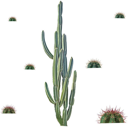 RoomMates RMK3860GM Cactus Peel and Stick Giant Wall Decals