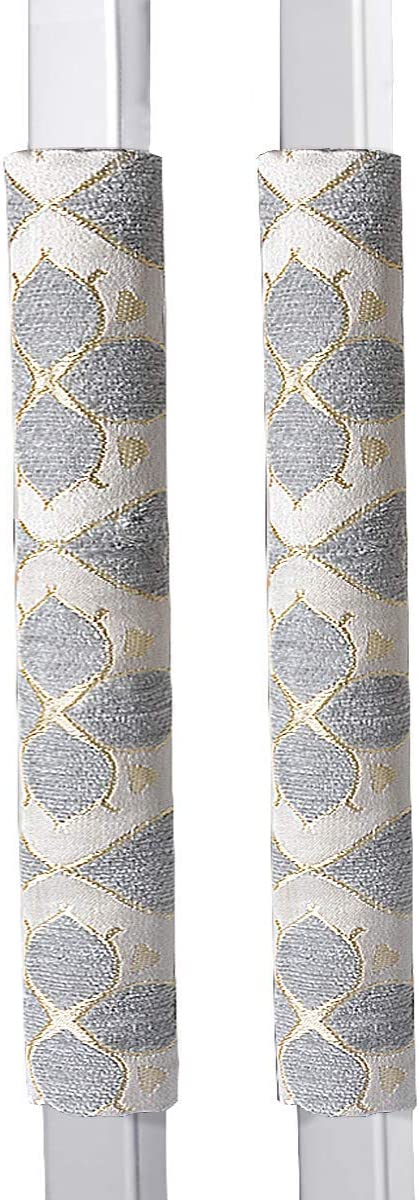 OUGAR8 Refrigerator Door Handle Covers Handmade Decor Protector for Ovens, Dishwashers.Keep Your Kitchen Appliance Clean from Smudges, Food Stains (6" L3.5 W, Quatrefoil)