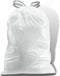 Plasticplace W8DSWHJR100 8 Gallon Trash Bags ”‚ 0.7 Mil ”‚ White Drawstring Garbage Can Liners ”‚ 22" x 22" (100 Count)