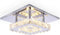 Small Led Chandelier Semi Flush Mount Crystal Lighting Modern Ceiling Crystal Lamp for Bedrooms Dinning Rooms Hallway (Warm)