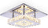 Small Led Chandelier Semi Flush Mount Crystal Lighting Modern Ceiling Crystal Lamp for Bedrooms Dinning Rooms Hallway (Warm)