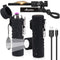 Scotte Plasma Windproof arc Lighter Electric Lighter and LED Flashlight - 2 in 1 (Black)/5-in-1 Magnesium Fire Starter for Emergency Survival Kits, Camping, Hiking, All-Weather Magnesium Ferro Rod