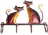 Wall Mounted Key Holder Iron Cat Wall Hanger Hook Decor 4 Hooks for Coats Bags Wall Mount Clothes Holder Decorative Gift