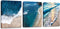 Seascape Wall Art Blue Ocean Canvas Print Sea View Theme Sunset Beach Nature Scenery Pictures with Frame for Living Room Bathroom Bedroom Decoration