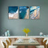 Seascape Wall Art Blue Ocean Canvas Print Sea View Theme Sunset Beach Nature Scenery Pictures with Frame for Living Room Bathroom Bedroom Decoration