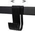 Kitchen Wall Mounted Hanging Utensil Holder Rack, Wrought Iron Rail Rack with 10 S Hooks for Hanging Kitchen Utensils Set & Cookware,16 inch